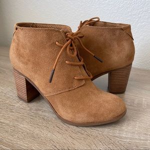 Toms Lace-Up Lunata Bootie - Wheat Suede